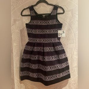Elisa B dress NWT purple and black dress.